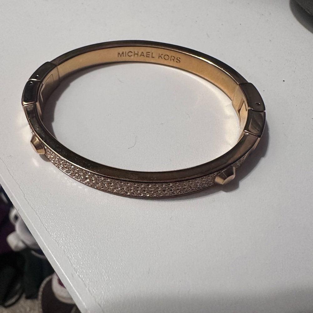 Michael Kors Gold-Tone Crystal Bangle